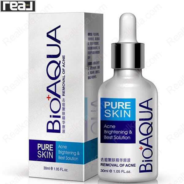 سرم ضد جوش بیوآکوا مدل Pure Skin Removal of Acne حجم 30 میل همراه با جعبه محصول