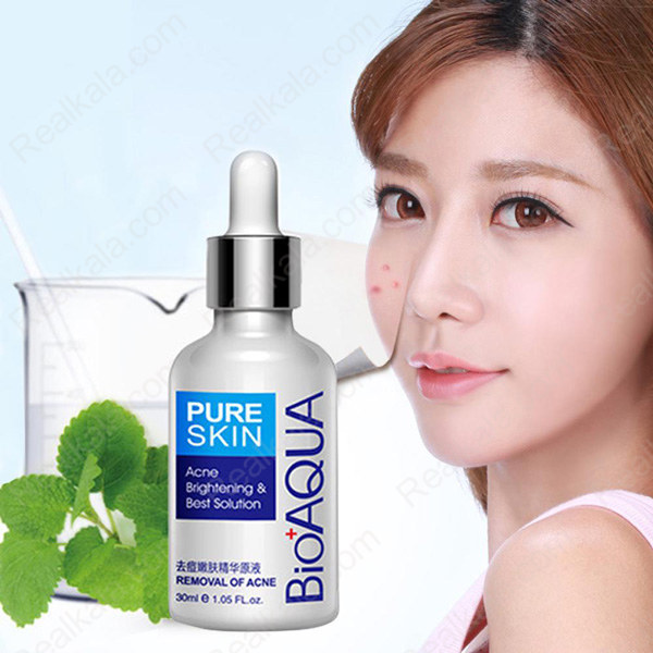 سرم بیوآکوا Pure Skin Removal of Acne با بسته‌بندی قطره‌چکانی و فرمول مراقبتی پوست