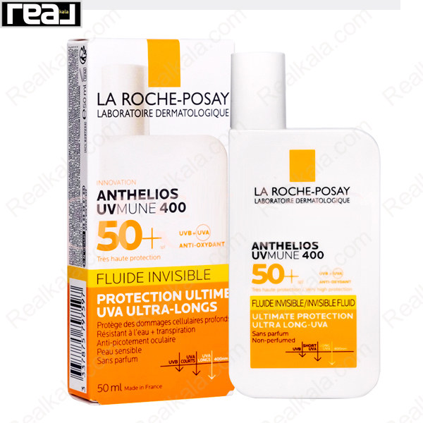 تصویر  ضد آفتاب فلوئید لاروش پوزای بی رنگ La Roche Posay Anthelios SPF 50+ Invisble Fluid 50ml