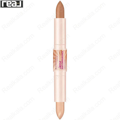 کانتور استیکی دو کاره ریمل لندن شماره ۱۰۰ Rimmel London Insta Duo Contour Stick Light