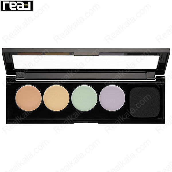 پالت اصلاح رنگ لورال Total Cover 225 با ۴ رنگ برای خنثی سازی نواقص پوست