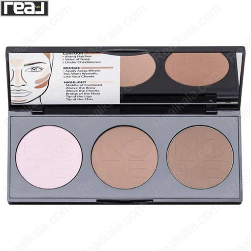 پالت پودری کانتور پرفکتینگ نوت شماره 01 Note Perfecting Contourig Powder Palette