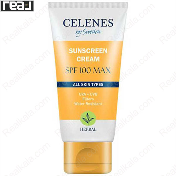 تصویر  کرم ضد آفتاب سلنس مناسب انواع پوست Celenes SunScreen Cream SPF 100