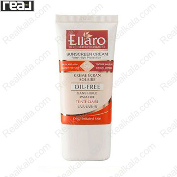 تصویر  کرم ضد آفتاب الارو فاقد چربی بژ روشن Ellaro Sunscreen Cream Oil Free Very High Protection Spf 50 Light Beige