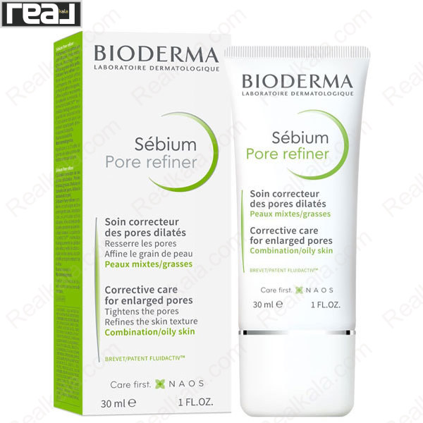 کرم جمع‌کننده منافذ بایودرما سبیوم Pore Refiner حجم 30 میل مناسب پوست چرب و مختلط