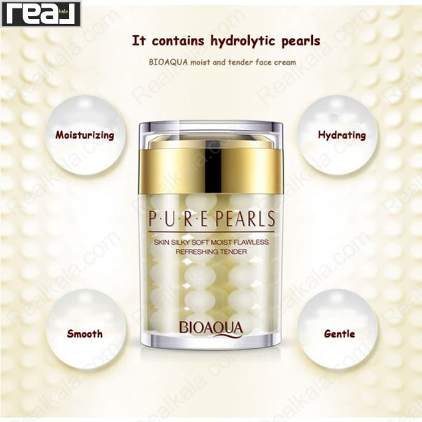 کرم مروارید بیوآکوا مدل Pure Pearls با خاصیت آبرسان و نرم کننده پوست