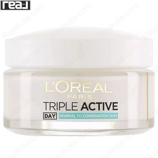کرم آبرسان روز لورال تریپل اکتیو 24 ساعته پوست نرمال و مختلط LOreal Triple Active 24h Normal To Combination Skin