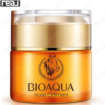 BIOAQUA Horse Ointment با بسته بندی کاسه ای نارنجی و طلایی