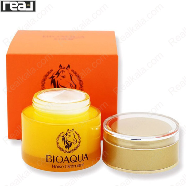 کرم BIOAQUA Horse Ointment با بافت غنی و بسته‌بندی کاسه‌ای، مناسب آبرسانی، نرمی و کمک به تغذیه پوست