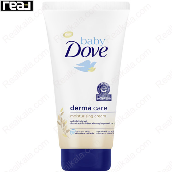 کرم مرطوب‌کننده بیبی داو Derma Care حاوی جو دوسر کلوئیدی مناسب پوست حساس و مستعد اگزما 150 میل