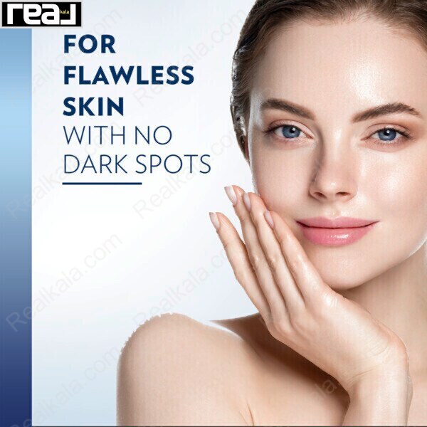 تصویر تبلیغاتی لوسیون وازلین Dark Spot Rescue برای پوست یکدست و کاهش لک‌های تیره