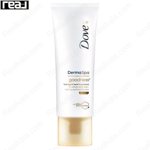 کرم دست داو مدل درما اسپا برای پوست های خشک Dove DermaSpa Goodness³ Hand Cream