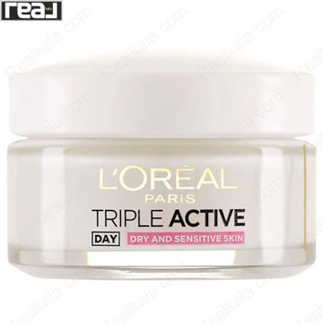 کرم آبرسان روز لورال Triple Active Dry & Sensitive 24H 50ml