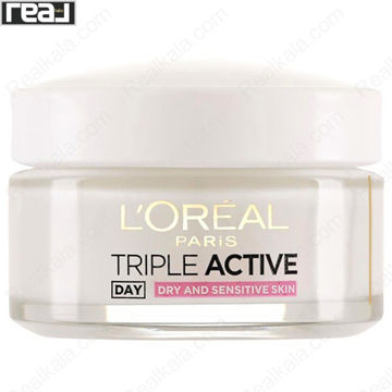 تصویر  کرم آبرسان روز لورال تریپل اکتیو 24 ساعته پوست خشک و حساس LOreal Triple Active 24h Dry And Sensitive Skin