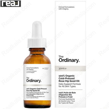 روغن گیاهی The Ordinary 100% Organic Cold‑Pressed Rose Hip Seed Oil حجم 30 میلی‌لیتر برای تغذیه، روشن شدن و بهبود بافت پوست