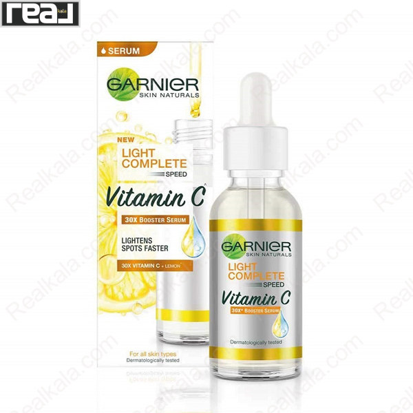 تصویر  سرم ویتامین سی گارنیر Garnier Light Complete Vitamin C 30X Booster Serum 30ml