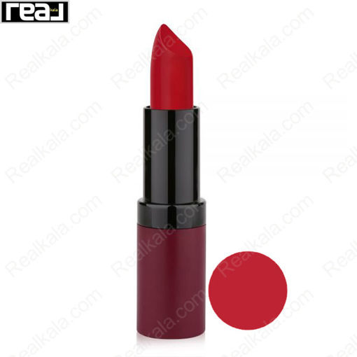 رژ لب جامد مات مخملی گلدن رز شماره 35 Golden Rose Velvet Matte Lipstick