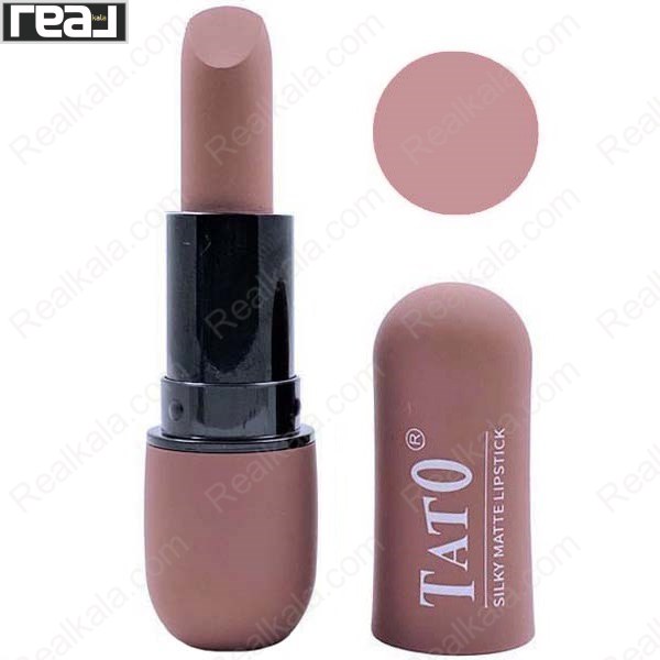 رژلب جامد مات تاتو شماره 101 رنگ نود کالباسی مناسب آرایش روزانه و نچرال