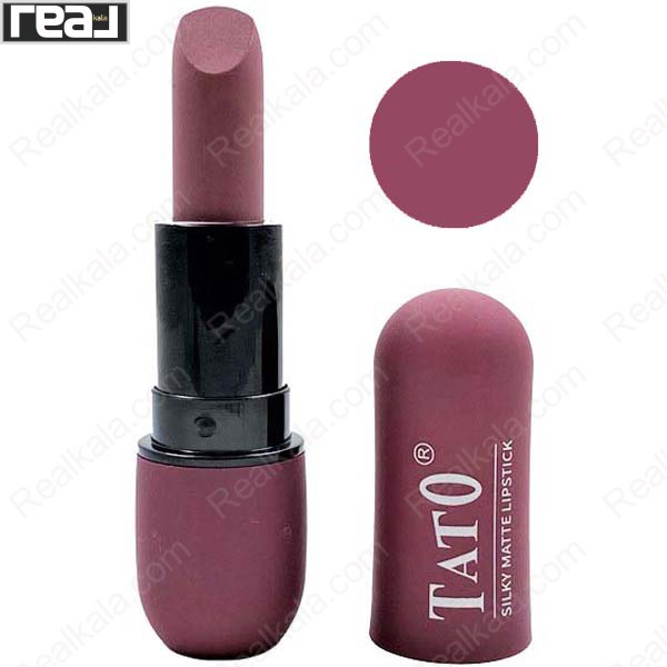 رژلب جامد مات تاتو شماره 107 رنگ رز موو ملایم مناسب آرایش نچرال و نیمه‌رسمی