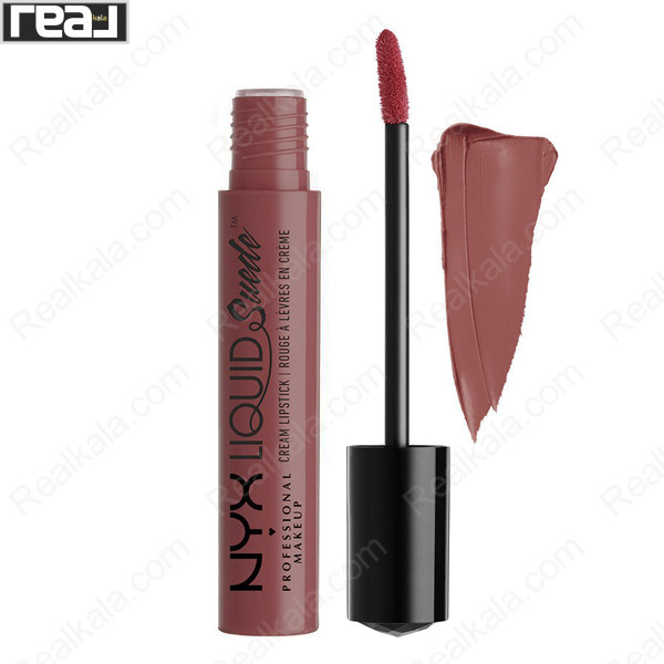 رژ لب مایع مات مخملی نیکس مدل Liquid Suede کد LSCL04 رنگ Soft-Spoken
