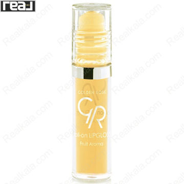 تصویر  برق لب میوه ای گلدن رز موز Golden Rose Roll-on Lipgloss Fruit Aroma