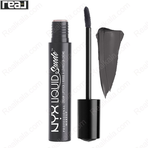 رژ لب مایع مات مخملی نیکس مدل Liquid Suede کد LSCL01 رنگ Stone Fox