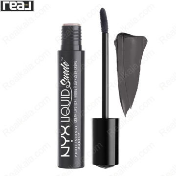 رژ لب مایع مات مخملی نیکس مدل Liquid Suede کد LSCL01 رنگ Stone Fox