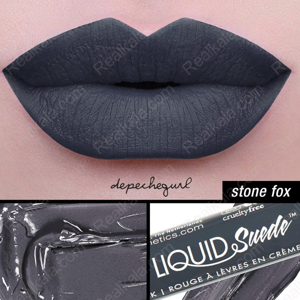 رژ لب مایع مات و مخملی نیکس شماره 02 رنگ Stone Fox با نمونه رنگ و تست روی لب