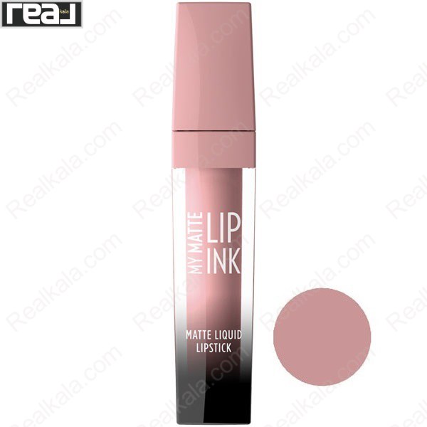 تصویر  رژ لب مایع مات لیپ اینک گلدن رز شماره 01 Golden Rose My Matte Lip Ink