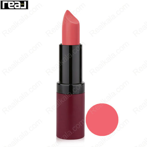 رژ لب جامد مات مخملی گلدن رز شماره 26 Golden Rose Velvet Matte Lipstick