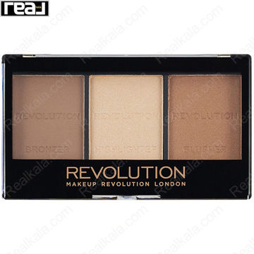 تصویر  کیت (پالت) برنزر هایلایتر رژگونه رولوشن Revolution Ultra Sculpt & Contour Kit Ultra C04