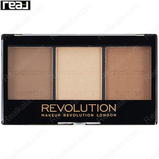 کیت (پالت) برنزر هایلایتر رژگونه رولوشن Revolution Ultra Sculpt & Contour Kit Ultra C04