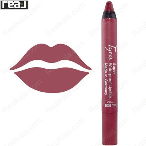 رژ لب مدادی تایرا شماره 606 Tyra Super Waterproof Lipstick