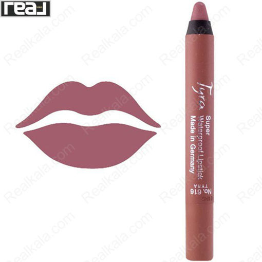 رژ لب مدادی تایرا شماره 616 Tyra Super Waterproof Lipstick