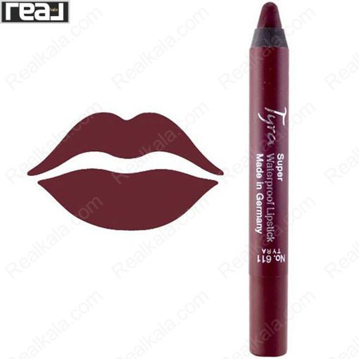 رژ لب مدادی تایرا شماره 611 Tyra Super Waterproof Lipstick