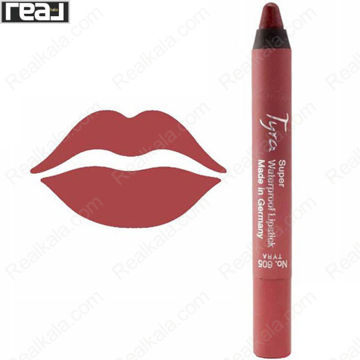 تصویر  رژ لب مدادی تایرا شماره 605 Tyra Super Waterproof Lipstick