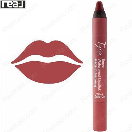 رژ لب مدادی تایرا شماره 605 Tyra Super Waterproof Lipstick