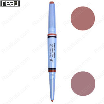 مداد لب و رژ لب دوبل EBECA مدل Lipstick Lipliner شماره 156 با رنگ رز مات، بافت نرم و ماندگاری مناسب برای خط‌دهی دقیق و آرایش طبیعی لب