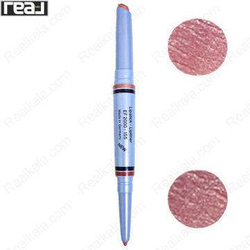مداد لب و رژ لب دوبل EBECA مدل Lipstick Lipliner شماره 155 با رنگ رز براق، بافت نرم و مناسب فرم‌دهی دقیق لب