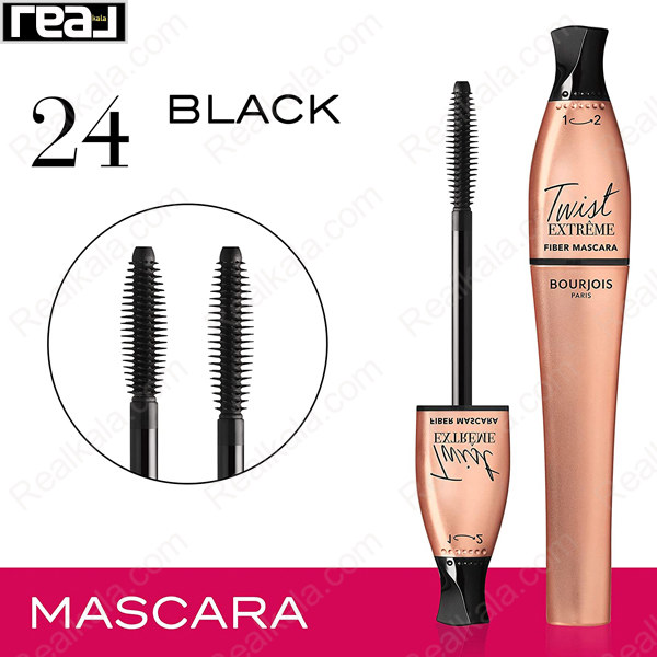 نمای نزدیک برس ریمل Bourjois با حالت چرخشی دوگانه