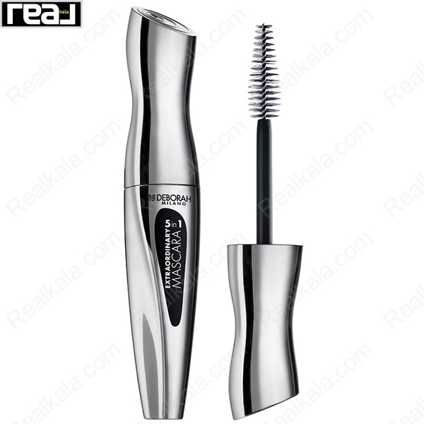 نمای کامل ریمل DEBORAH مدل Extraordinary 5 in 1 با طراحی نقره‌ای