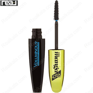 نمای کامل ریمل لورال مدل Voluminous Miss Manga Waterproof با طراحی مشکی و زرد و برس اسپایکی