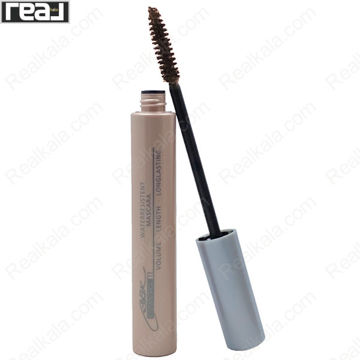 نمای کامل ریمل ببکا مدل Water Resistant Brown با طراحی بژ و برس قهوه‌ای