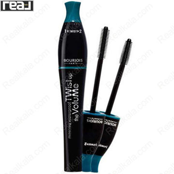 نمای کامل ریمل Bourjois مدل Twist Up Waterproof با طراحی مشکی-آبی