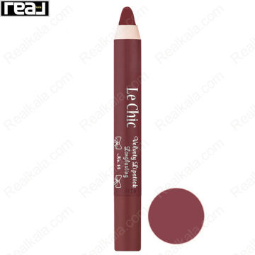 تصویر  رژ لب مدادی مات و مخملی لچیک شماره 14 Lechic Velvety Lipstick Long Lasting