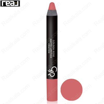 تصویر  رژ لب مدادی مات گلدن رز شماره 13 Golden Rose Matte Lipstick Crayon