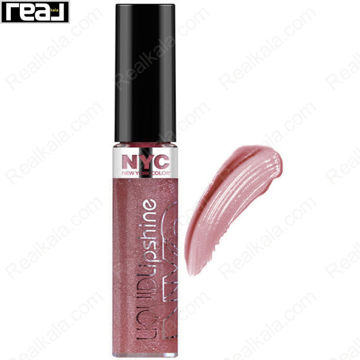 رژ لب NYC Liquid Lipshine با رنگ Big Apple Spice و جلوه براق مناسب آرایش روزانه و شبانه