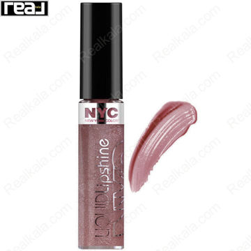 رژ لب NYC Liquid Lipshine با رنگ Mauvin n Shakin و جلوه براق مناسب آرایش روزانه و شبانه