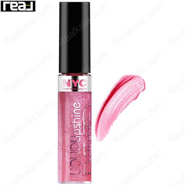 رژ لب NYC Liquid Lipshine با رنگ Bowery Blush و جلوه براق مناسب آرایش روزانه و شبانه