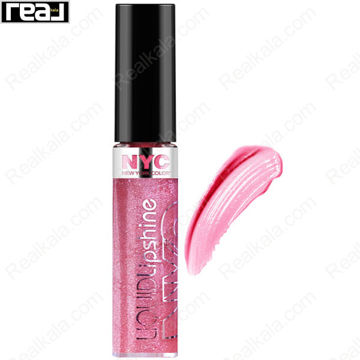 رژ لب NYC Liquid Lipshine با رنگ Bowery Blush و جلوه براق مناسب آرایش روزانه و شبانه